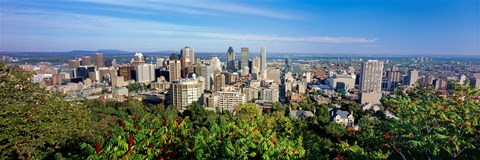 Framed High angle view of a cityscape, Parc Mont Royal, Montreal, Quebec, Canada Print