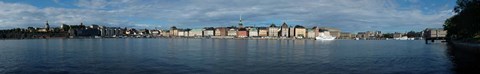 Framed Buildings at the waterfront, Skeppsbron, Gamla Stan, Stockholm, Sweden Print
