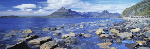 Framed Rocks on the beach, Elgol Beach, Elgol, Cuillin Hills, Isle Of Skye, Scotland Print
