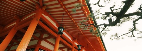 Framed Low angle view of a shrine, Heian Jingu Shrine, Kyoto, Kyoto Prefecture, Kinki Region, Honshu, Japan Print