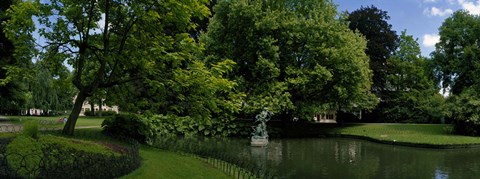 Framed Trees in a park, Queen Astrid Park, Bruges, West Flanders, Belgium Print