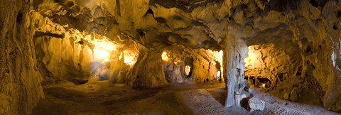 Framed Interiors of a prehistoric cave, Karain Cave, Ciglik, Antalya, Turkey Print