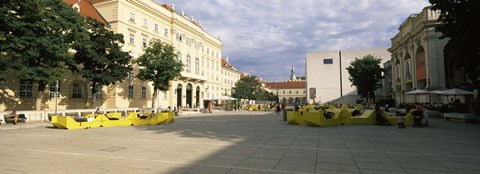 Framed Buildings in a city, Museumsquartier, Vienna, Austria Print