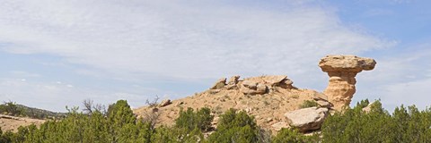 Framed Rock formation on a landscape, Camel Rock, Espanola, Santa Fe, New Mexico, USA Print