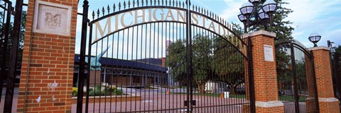 Framed Stadium of a university, Michigan Stadium, University of Michigan, Ann Arbor, Michigan, USA Print