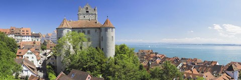 Framed Castle on a hill, Meersburg Castle, Lake Constance, Baden-Wurttemberg, Germany Print