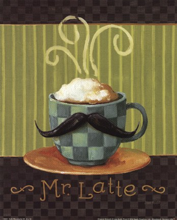 Framed Cafe Moustache VI Print