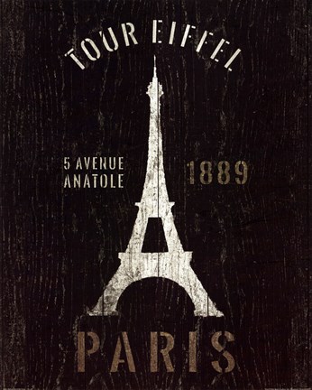 Framed Refurbished Eiffel Tower Print