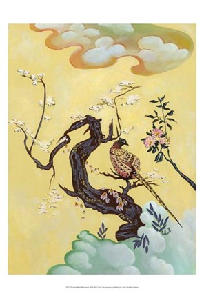 Framed Asian Bird Illustration III Print