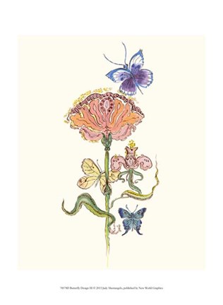 Framed Butterfly Design III Print