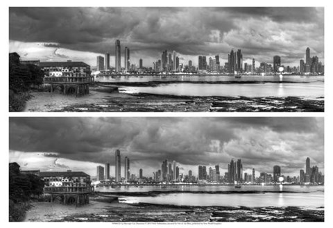 Framed Skyscape City Panorama Print
