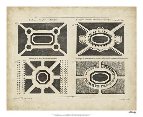 Framed Garden Parterre V Print