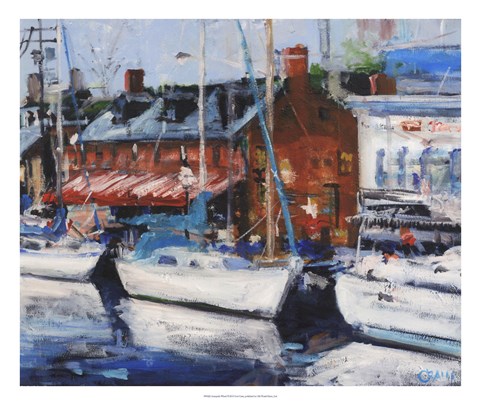 Framed Annapolis Wharf Print