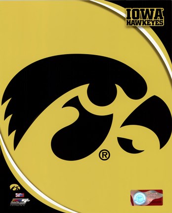 Framed University of Iowa Hawkeyes Logo Print