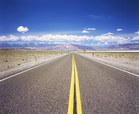 Framed Highway 6 passing through a desert, Esmeralda County, Nevada, USA Print