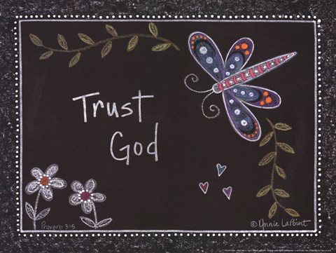 Framed Trust God Print