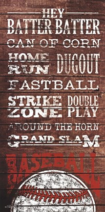 Framed Baseball Print