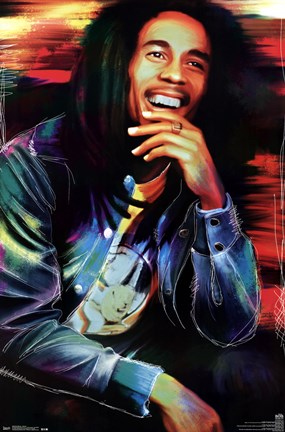 Framed Bob Marley - Etched Print