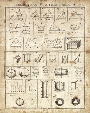 Framed Geometric Chart II Print