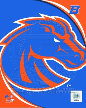 Framed Boise St. University Broncos Team Logo Print