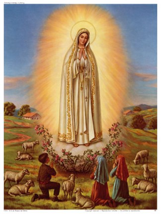 Framed Mutter Gottes von Fatima Print