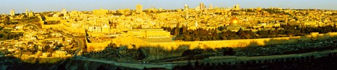 Framed High angle view of a city, Jerusalem, Israel Print