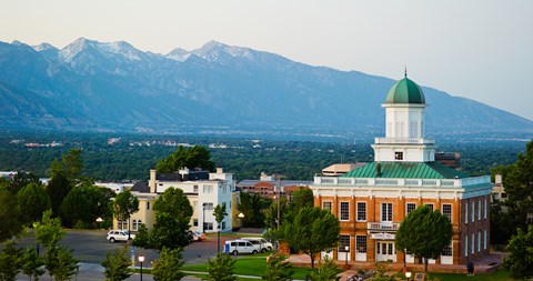 Framed Salt Lake City Council Hall, Capitol Hill, Salt Lake City, Utah, USA Print