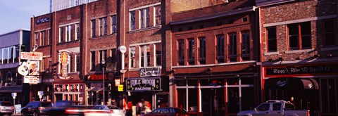 Framed Buildings along a street, Nashville, Tennessee, USA Print