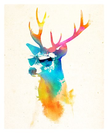 Framed Sunny Stag Print