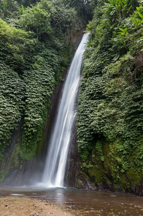 Framed Waterfall near Munduk, Gobleg, Banjar, Bali, Indonesia Print