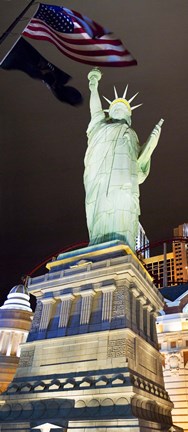 Framed Low angle view of a statue, Statue of Liberty, New York New York Hotel, Las Vegas, Nevada, USA Print