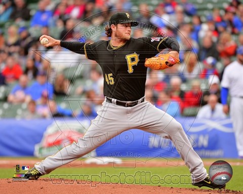 Framed Gerrit Cole in action 2014 Print