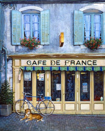 Framed Cafe De France Print