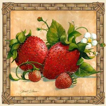 Framed Strawberries Print