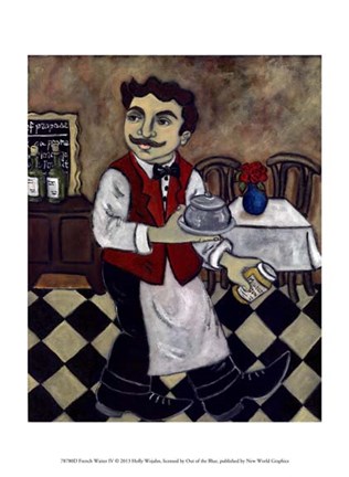 Framed French Waiter IV Print