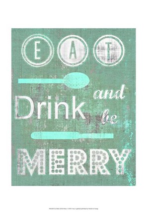 Framed Eat Drink &amp; Be Merry I Print