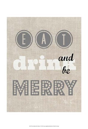Framed Eat Drink &amp; Be Merry II Print