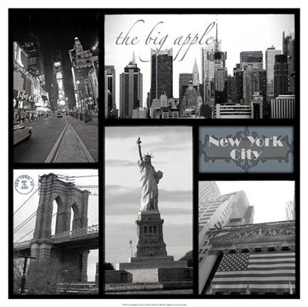 Framed Snapshots of New York Print