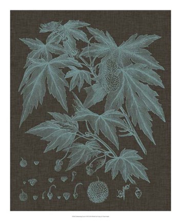 Framed Shimmering Leaves VII Print