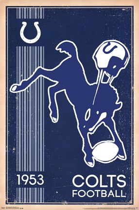 Framed Indianapolis Colts - Retro Logo 14 Print