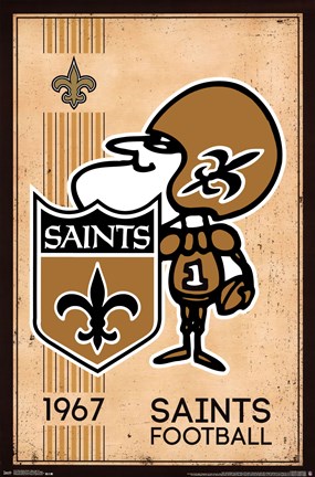 Framed New Orleans Saints - Retro Logo 14 Print