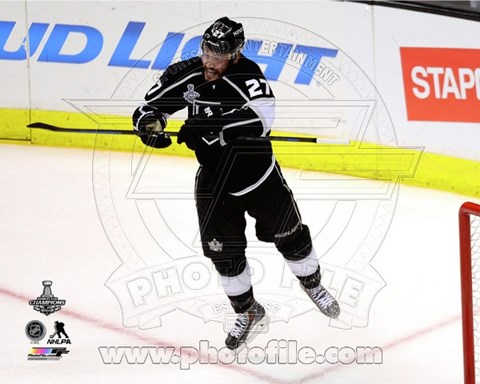Framed Alec Martinez Celebrates his Game Winning Overtime Goal Game 5 of the 2014 Stanley Cup Finals Print