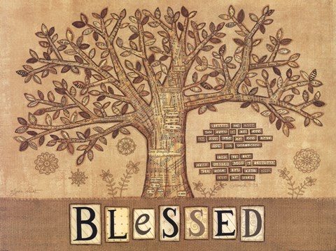 Framed Blessed Tree of Life Print