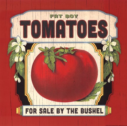 Framed Tomato Label Print