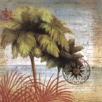 Framed Paradise Palms II Print