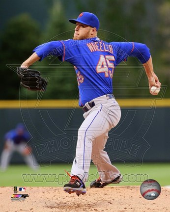 Framed Zack Wheeler Passing Baseball Print