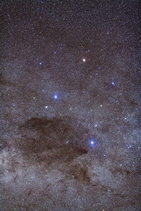 Framed Southern Cross and Coalsack Nebula in Crux Print