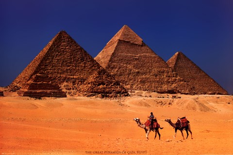 Framed Pyramids of Giza Egypt Print