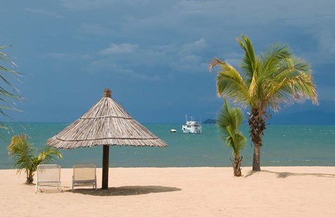 Framed Africa; Malawi; Mangochi; Lake Malawi; Resort Makakola Print