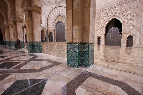 Framed Al-Hassan II mosque, Casablanca, Morocco Print